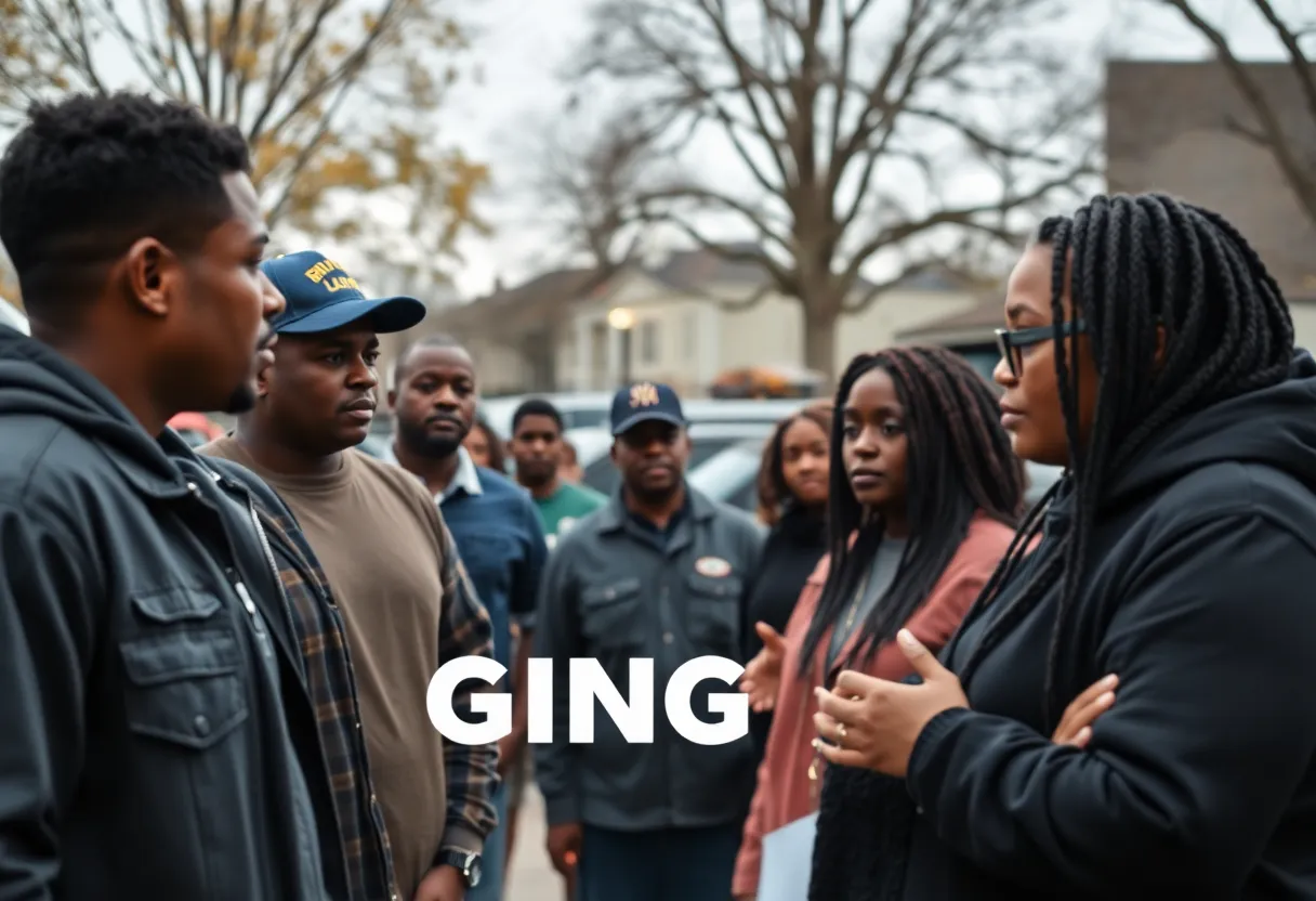 Community meeting discussing safety and gun violence prevention