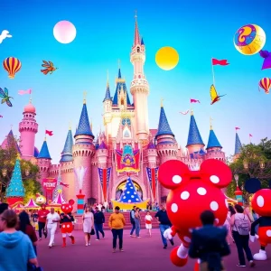 A collage of Disney themed attractions and characters, representing adult fandom.