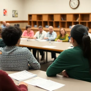 Fayette County School Board members discussing budget issues