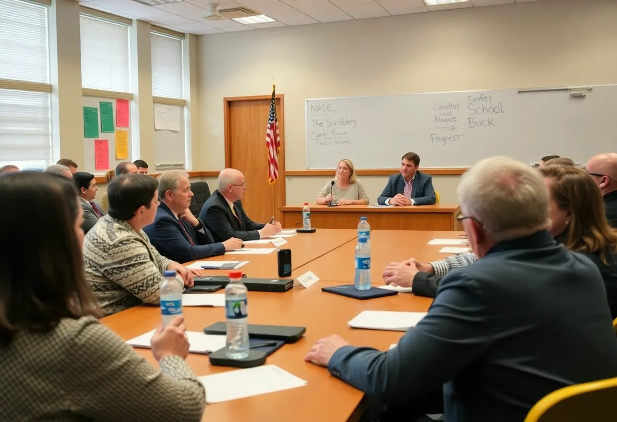 Community members at Fayette County Schools budget meeting