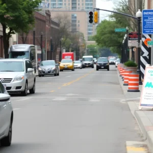 Street in Lexington promoting safety and community awareness
