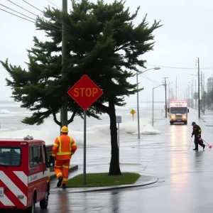 Flooding in New Jersey due to Hurricane Erin