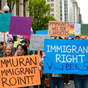 Protests in Lexington advocating for immigrant rights