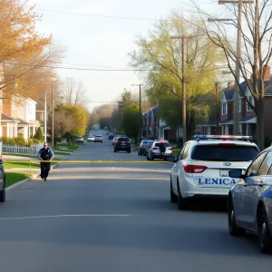 Police investigation scene in Lexington related to missing teenagers