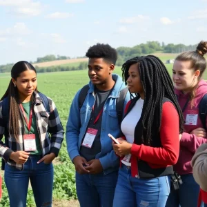 High school seniors participating in agriculture leadership activities at the University of Kentucky.