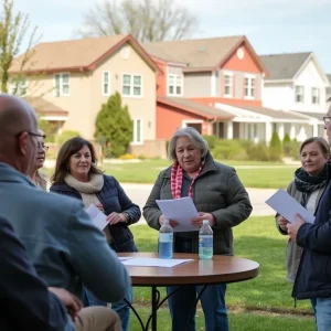 Community meeting discussing sober living home regulations in Lexington.