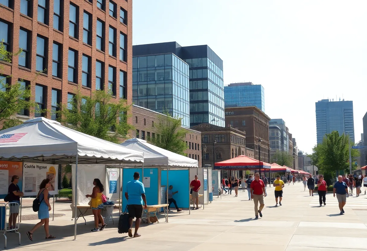 Cooling stations in Lexington, Kentucky during extreme heat