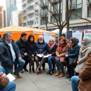 Community meeting discussing homelessness in Lexington