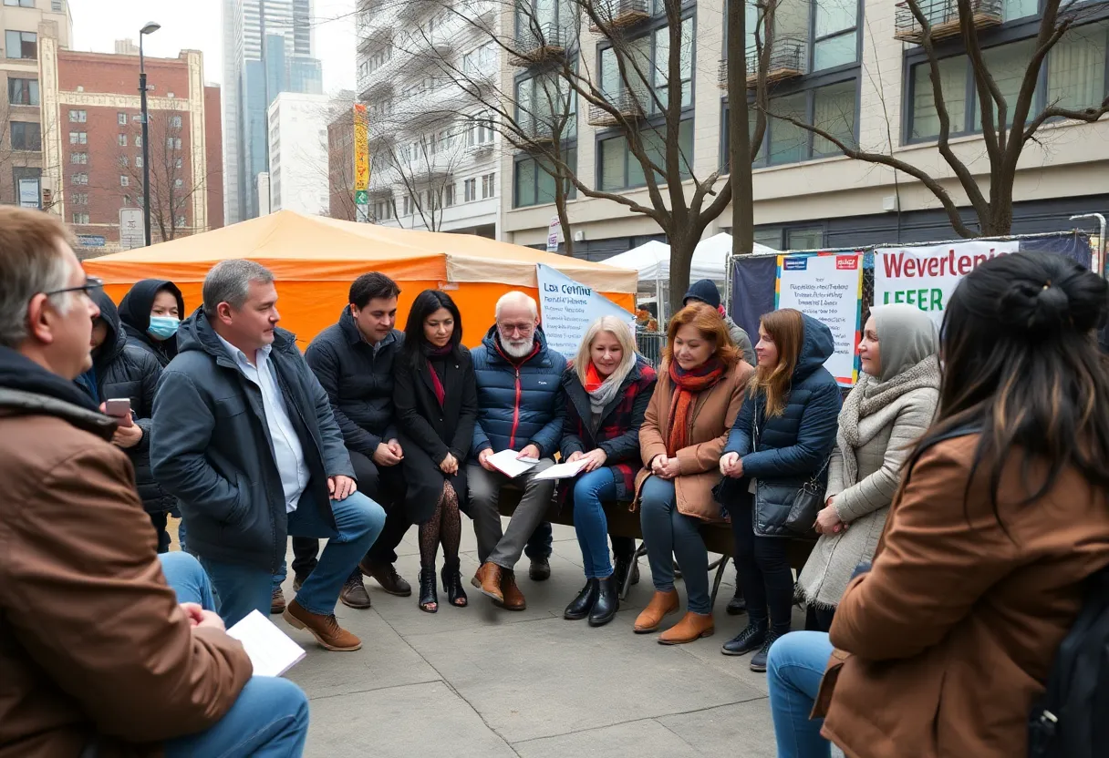 Community meeting discussing homelessness in Lexington