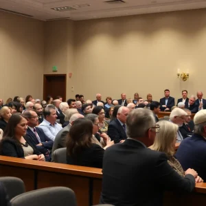 Residents attend city council meeting discussing mayor misconduct