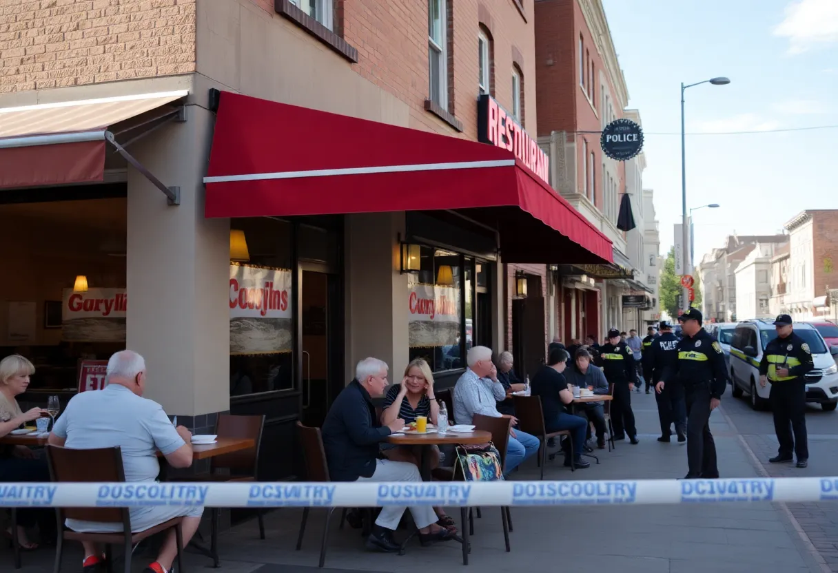 Exterior view of Mi Pequeña Hacienda restaurant with customers