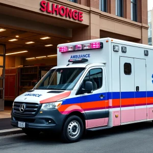 Emergency Care 13 ambulance stationed at Lexington fire station