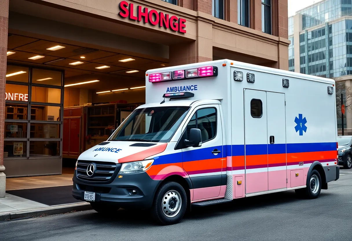 Emergency Care 13 ambulance stationed at Lexington fire station