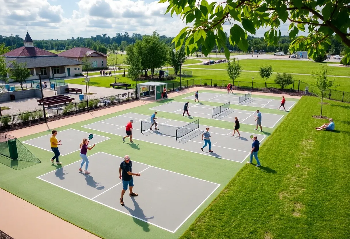 Newly opened pickleball courts at Picadome in Lexington