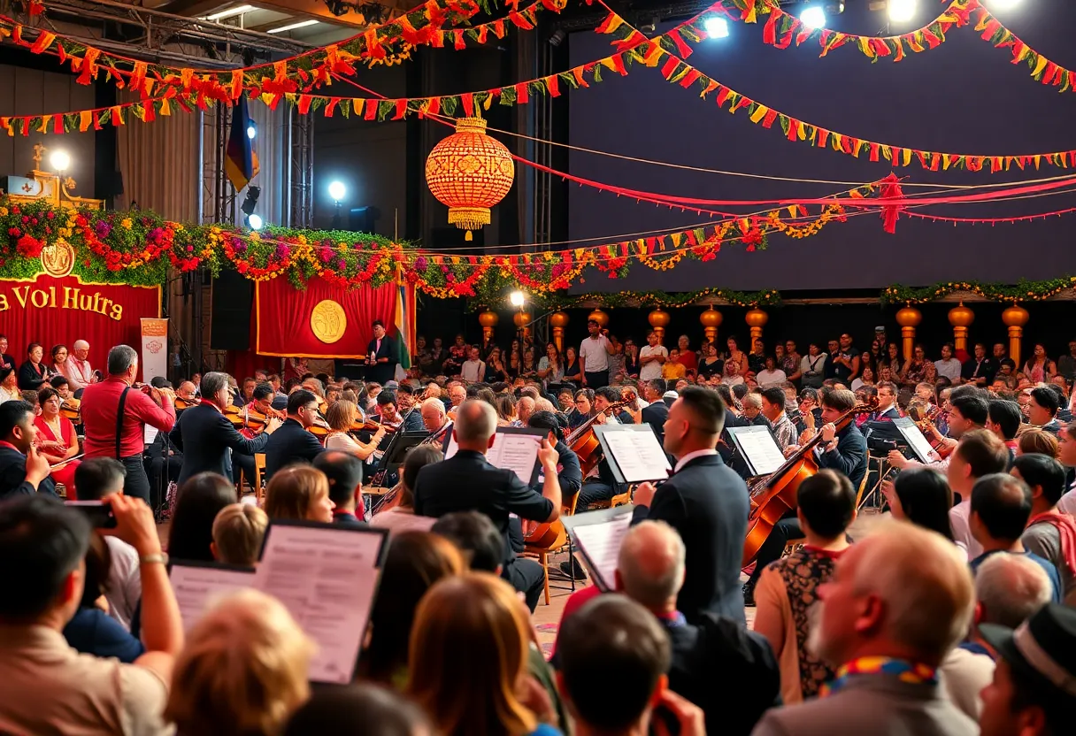 Orchestra performing at Shawn Okpebholo's premiere concert during 250Lex celebration.