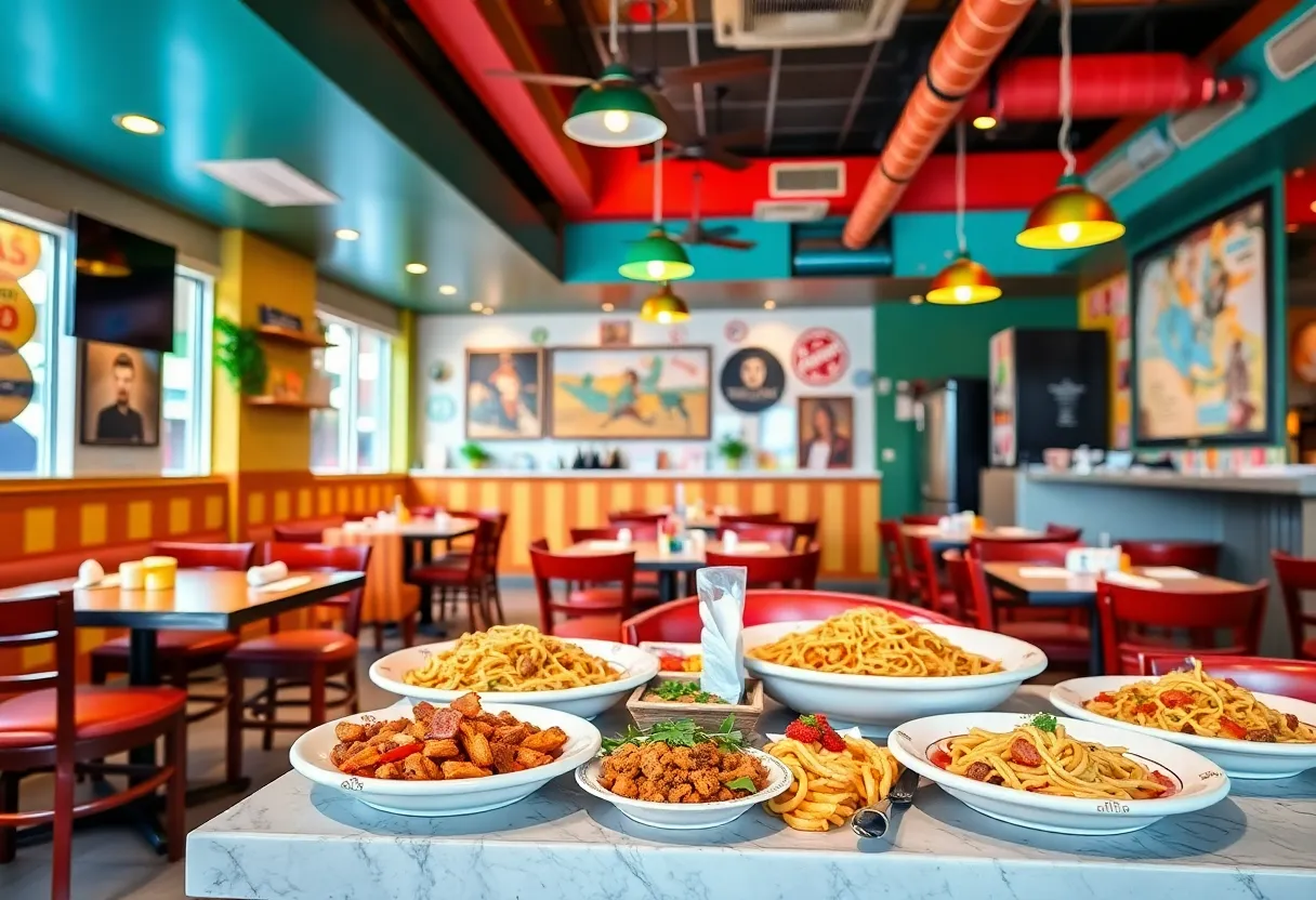 Interior view of Pasta Garage restaurant in Phoenix Hill