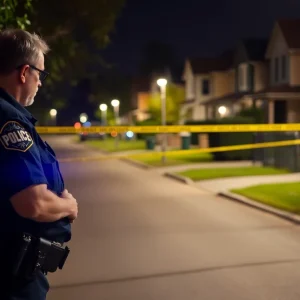 Police investigating a child abuse case in Lexington