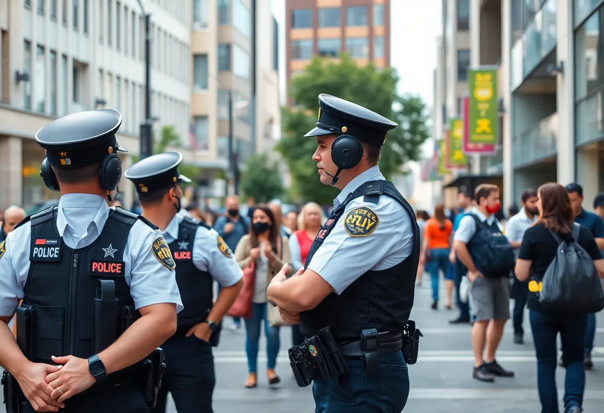 Police presence in downtown Lexington to enhance security