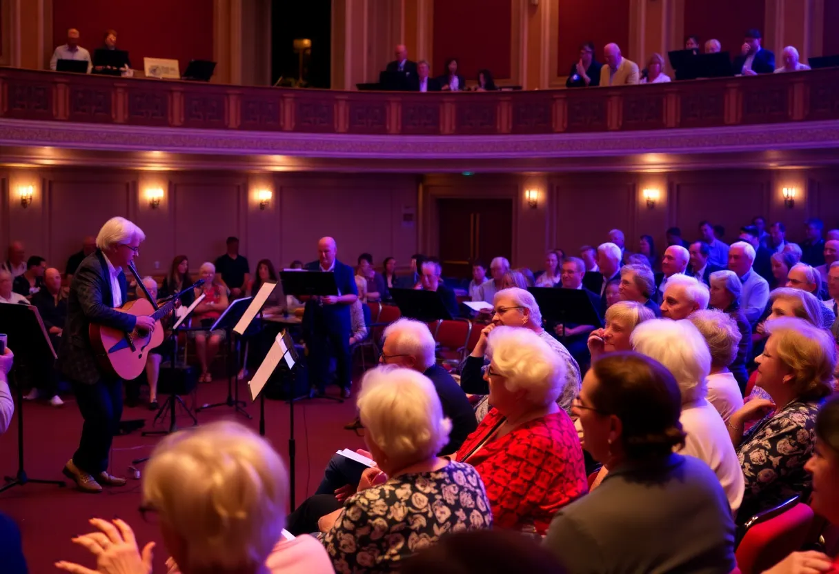 Seniors performing at the Morning Pointe Seniors Got Talent showcase in Lexington.