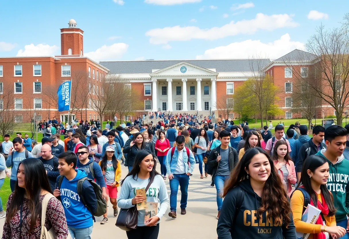 Students engaging on the University of Kentucky campus