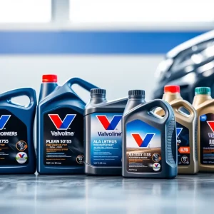 Valvoline automotive and industrial lubricants on display