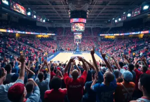 Kentucky basketball fans at Big Blue Madness event