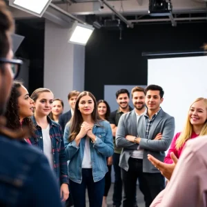 Actors auditioning at a casting call in Lexington, Kentucky.