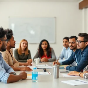 Community members discussing recovery initiatives in Clark County.