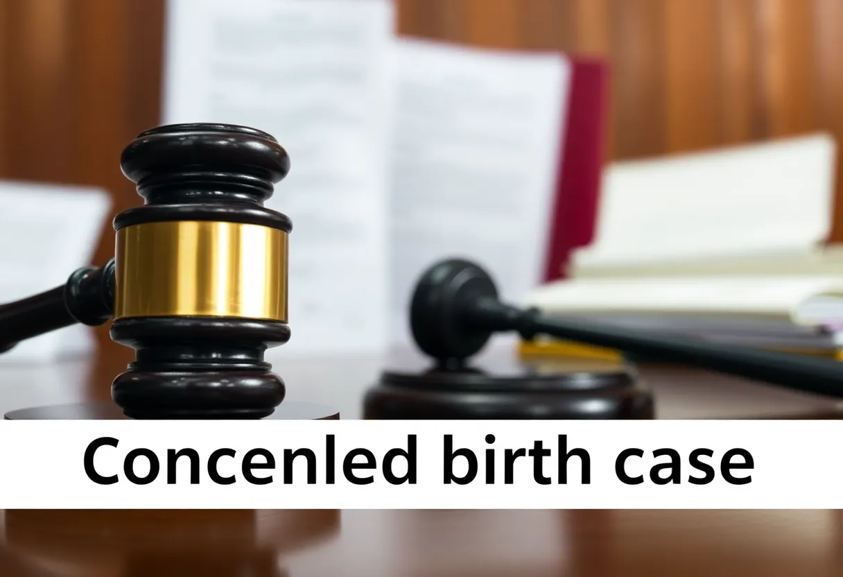 Courtroom scene depicting legal proceedings