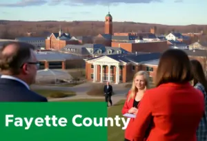 Community leaders discussing budget issues in Fayette County