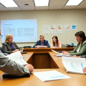 FCPS board members discussing budget.
