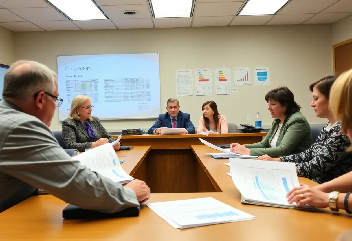 FCPS board members discussing budget.