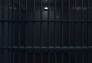 A jail cell representing the conditions of immigration detention.