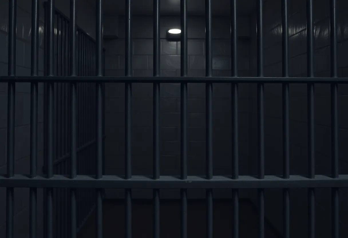 A jail cell representing the conditions of immigration detention.