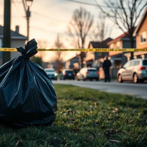 Police investigation scene related to newborn death