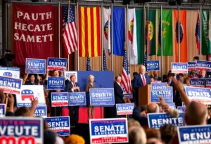 Diverse Republican candidates engaging in a Senate race debate