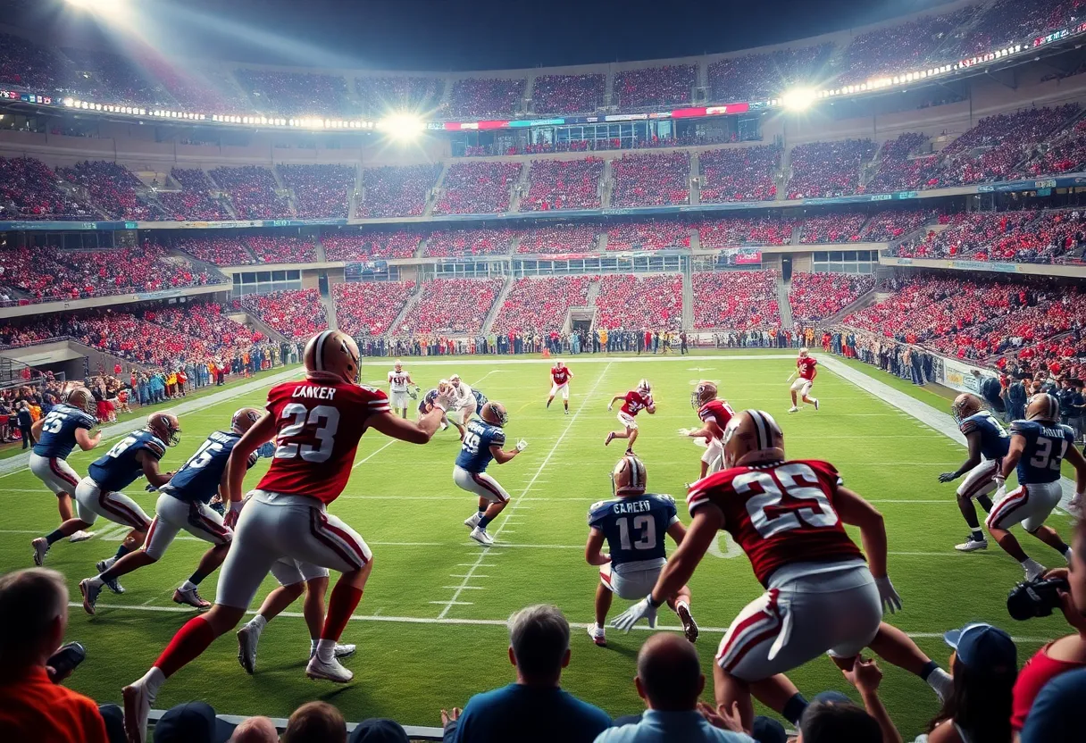 Kentucky Wildcats playing against South Carolina Gamecocks in a football game.