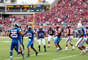 Kentucky Wildcats football team in action against South Carolina
