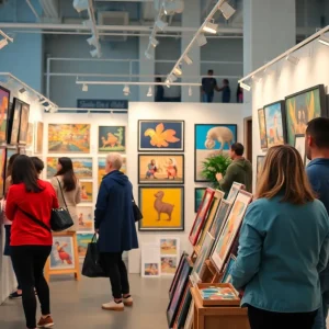 Art exhibition showcasing local artists' works in Lexington