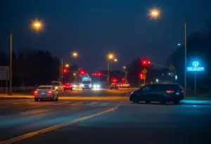 Intersection of Liberty Road and Liberty Hill Drive in Lexington, site of a fatal pedestrian accident