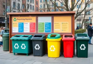 Community members participating in a recycling education program in Lexington.
