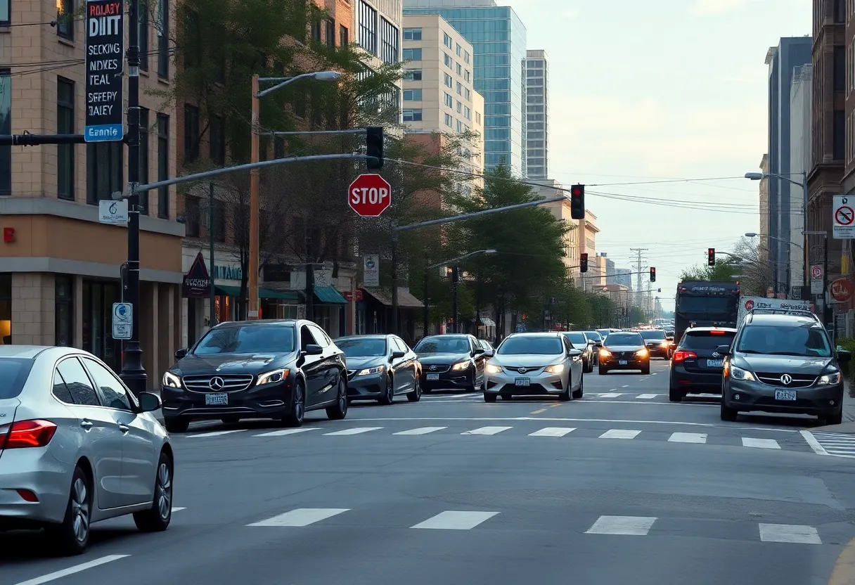A busy intersection in Lexington, KY
