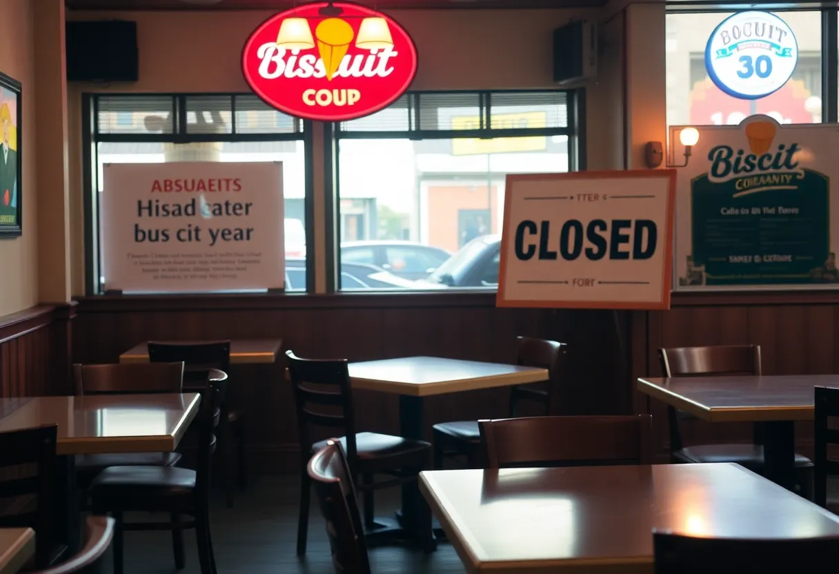 Closed Maple Street Biscuit Company restaurant in Lexington