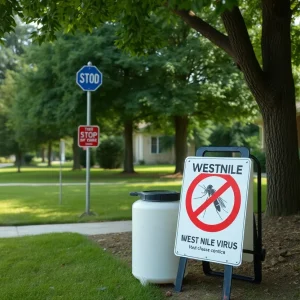 Preparation for mosquito spraying in Lexington neighborhood