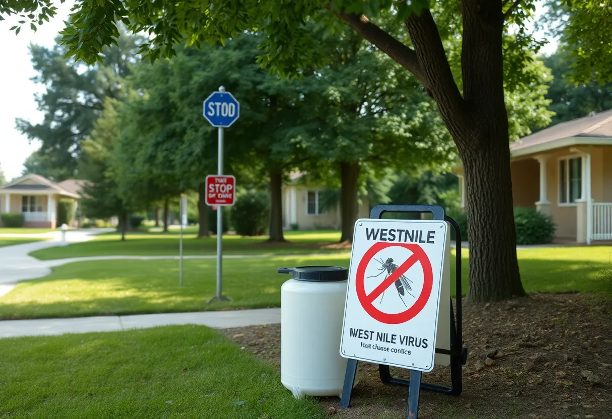 Preparation for mosquito spraying in Lexington neighborhood
