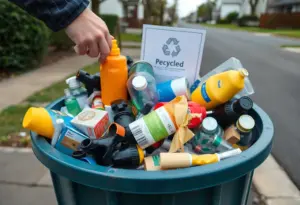 Recycling audit process in a neighborhood