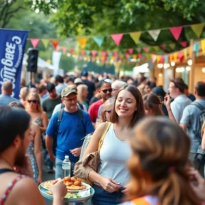 People enjoying the Roots and Heritage Festival with various activities.