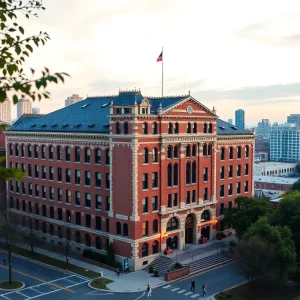 Historic view of Saint Joseph Hospital in Lexington