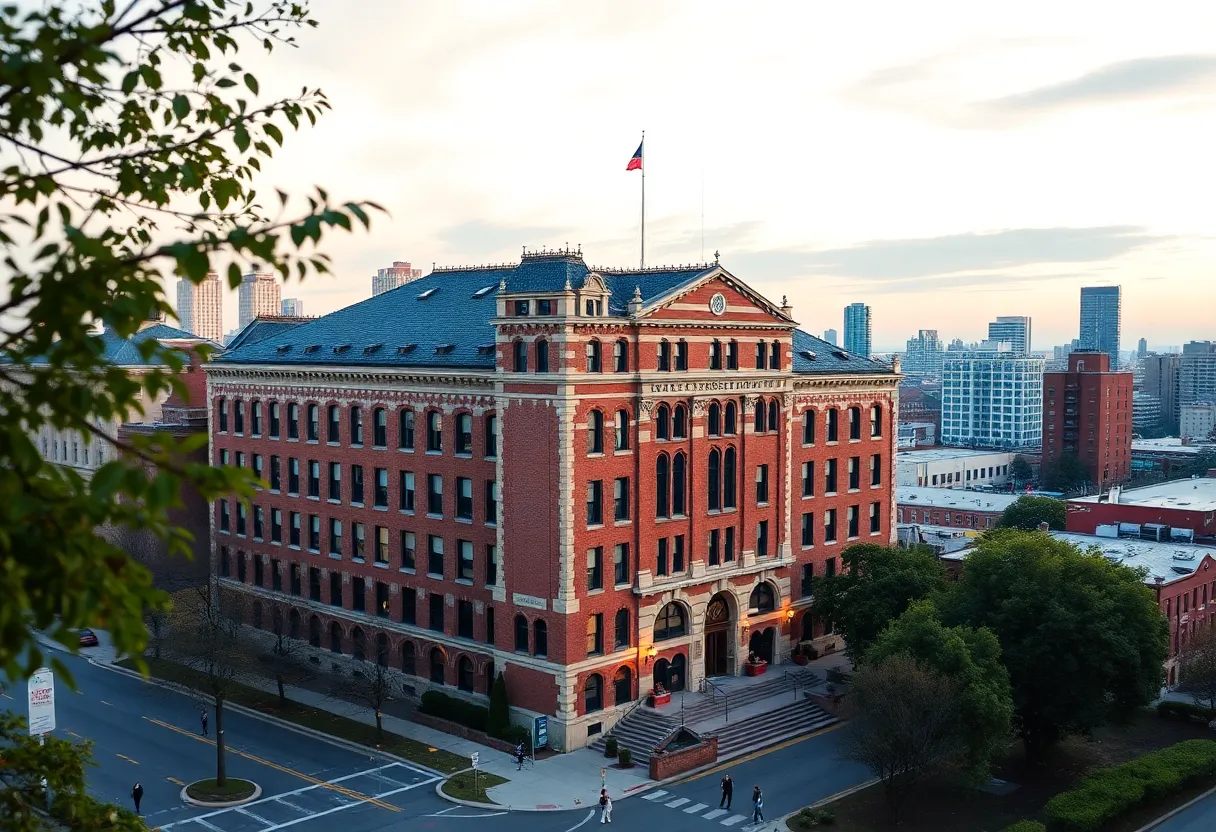Historic view of Saint Joseph Hospital in Lexington
