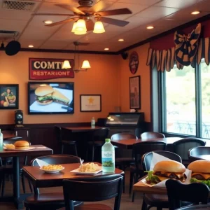Interior view of Southern Cookhouse & Bar featuring Southern comfort dishes